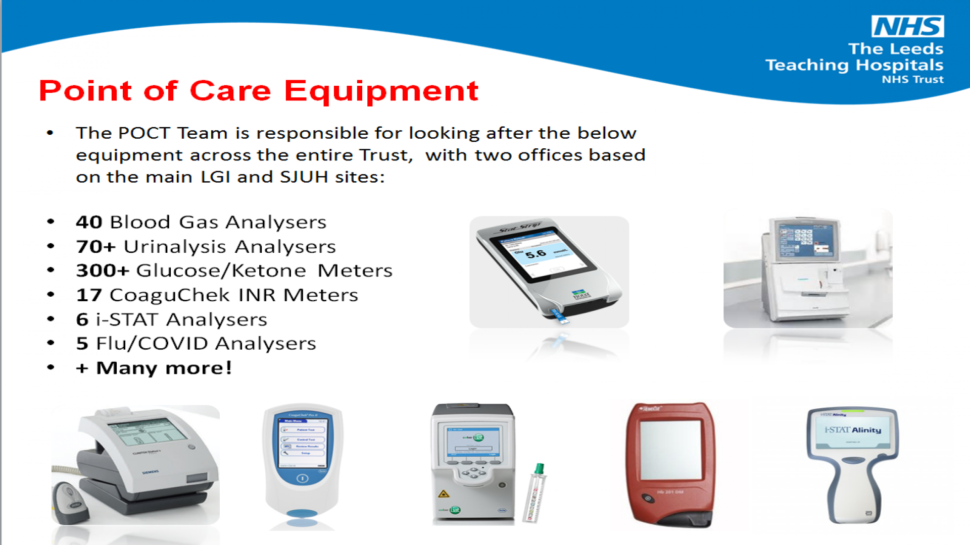 Point of Care Testing (POCT) - Leeds Teaching Hospitals NHS Trust