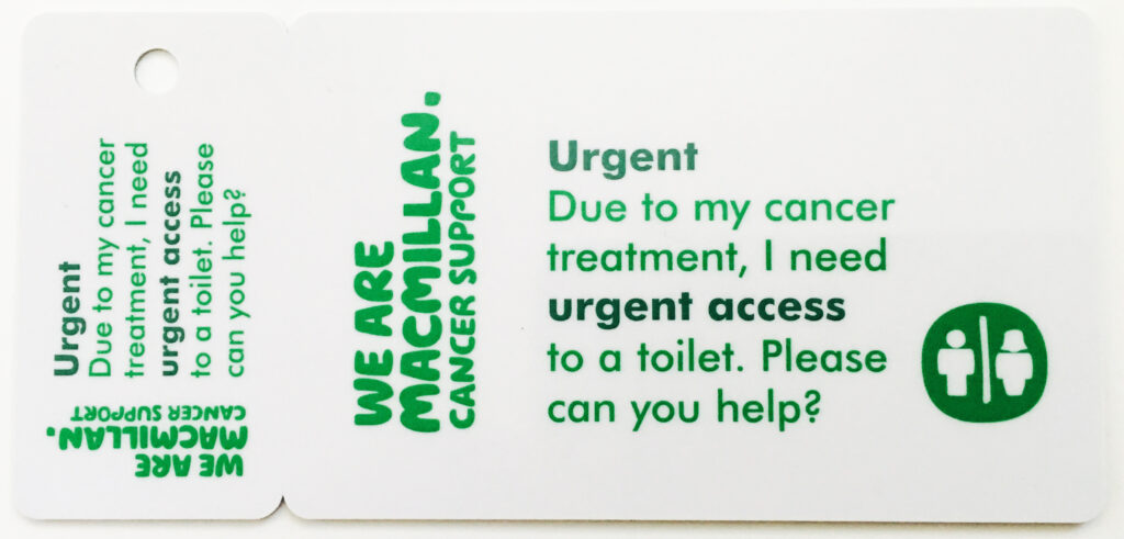 An image of the Macmillan toilet card.