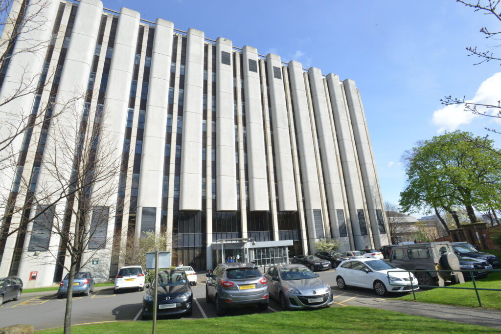 Photograph of the Leeds Dental Institute main entrance