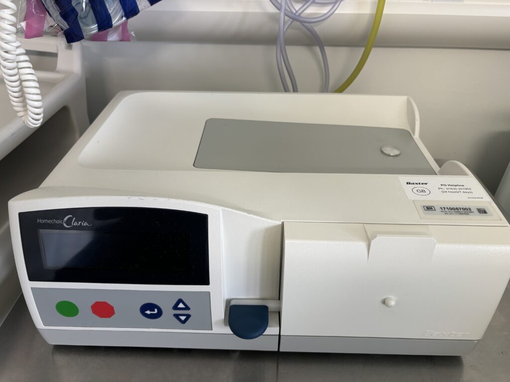 Picture F - A peritoneal dialysis machine.