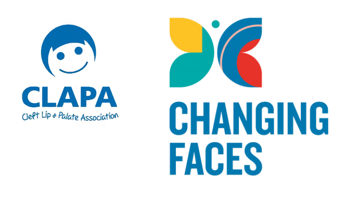 The Cleft Lip and Palate Association and the Changing Faces logos