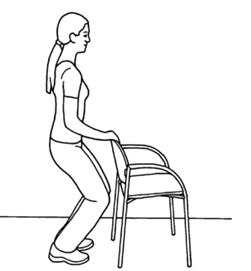 Illustration of squats exercise.