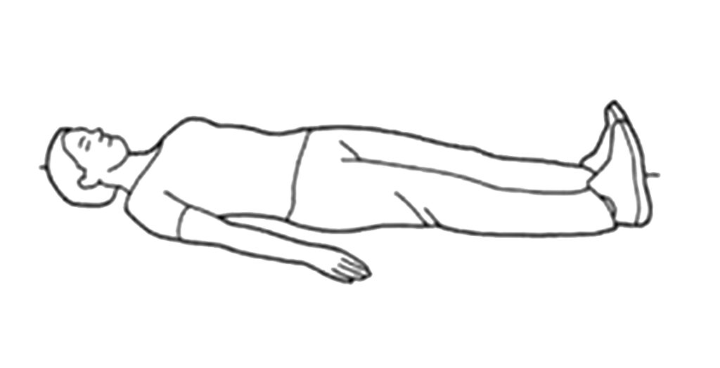 Illustration of static quads exercise.