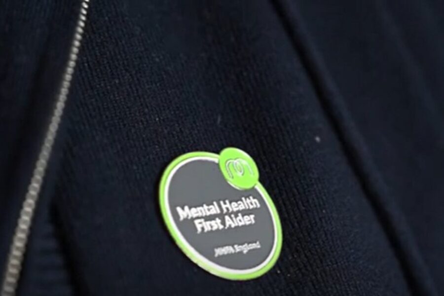 Picture of a mental health first aider pin badge